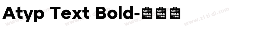 Atyp Text Bold字体转换